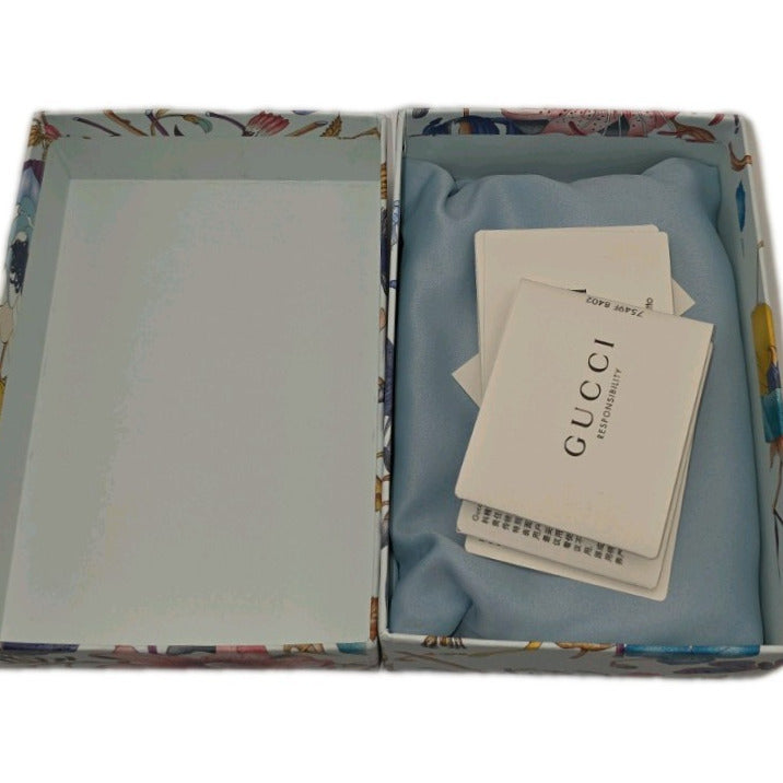 GUCCI Flora Japan Limited Edition Canvas Blue Multi 577350 Women's Wallet image 2