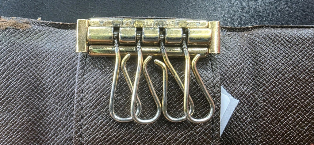 Authentic LOUIS VUITTON Damier Ebene Multicles 4 Keys holder Key Case Brown image 2