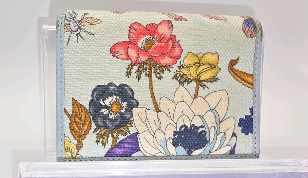 GUCCI Flora Japan Limited Edition Canvas Blue Multi 577350 Women's Wallet image 4