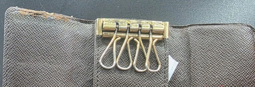 Authentic LOUIS VUITTON Damier Ebene Multicles 4 Keys holder Key Case Brown image 5