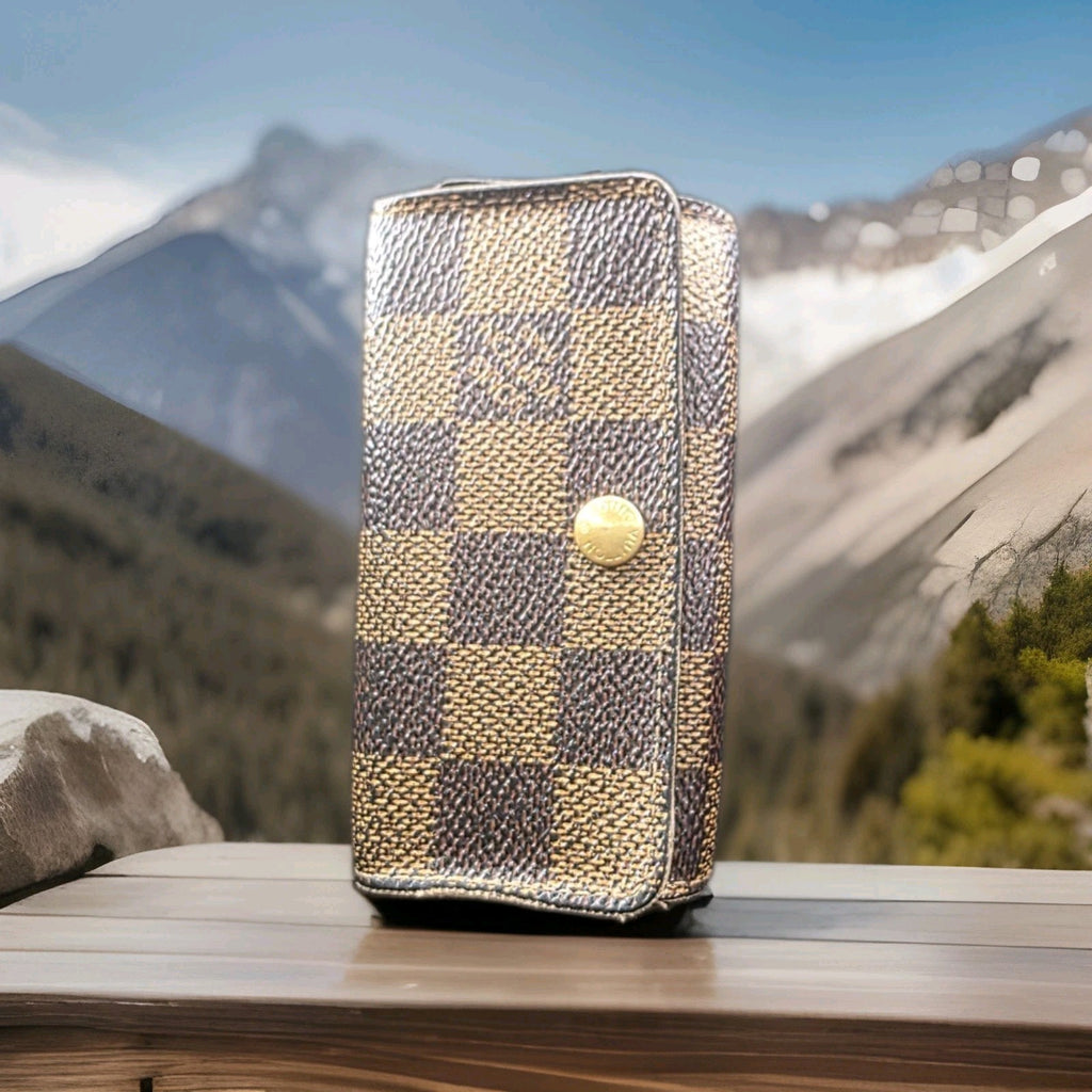 Authentic LOUIS VUITTON Damier Ebene Multicles 4 Keys holder Key Case Brown image 0