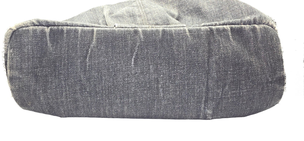 BURBERRY Blue Label Tote Bag Denim Blue Gold Auth bs27143 Golden image 5